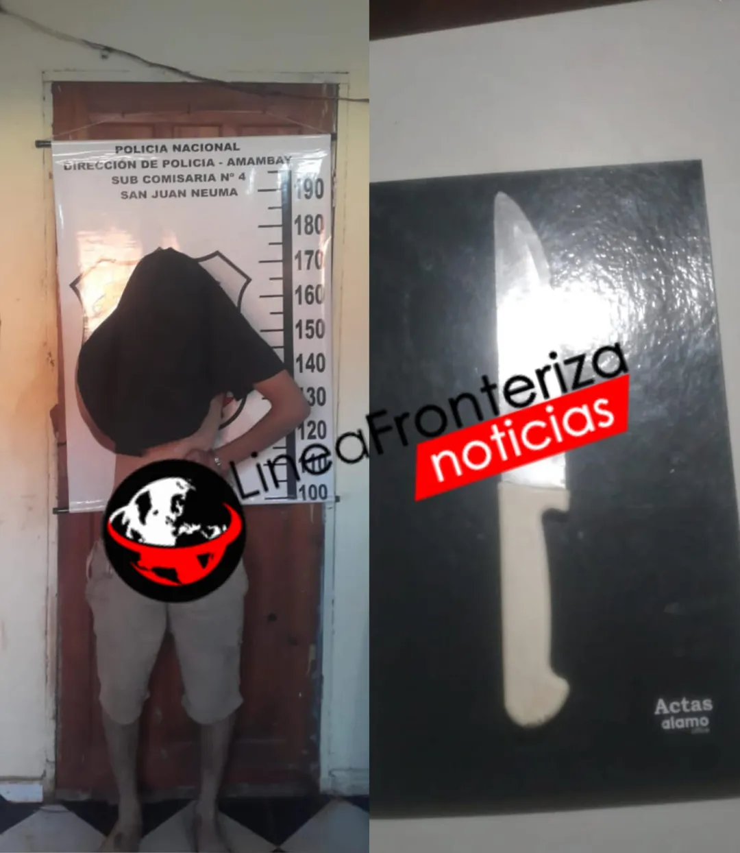 Con un cuchillo en mano, intentó agredir a su madre y terminó aprehendido