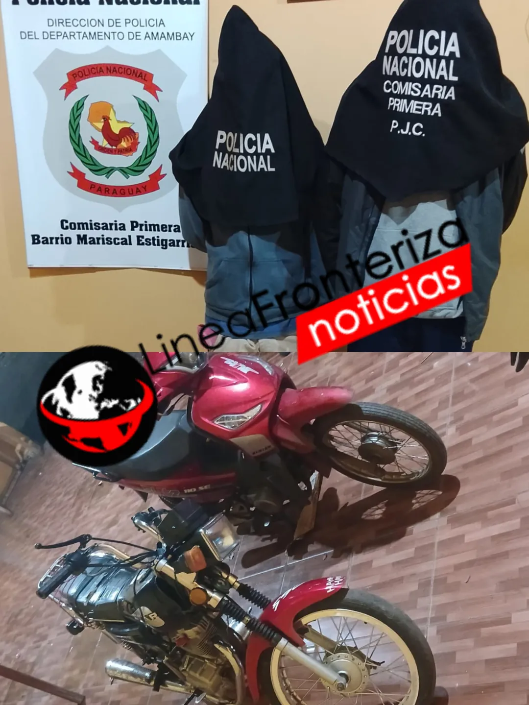 Aprehendidos con moto robada