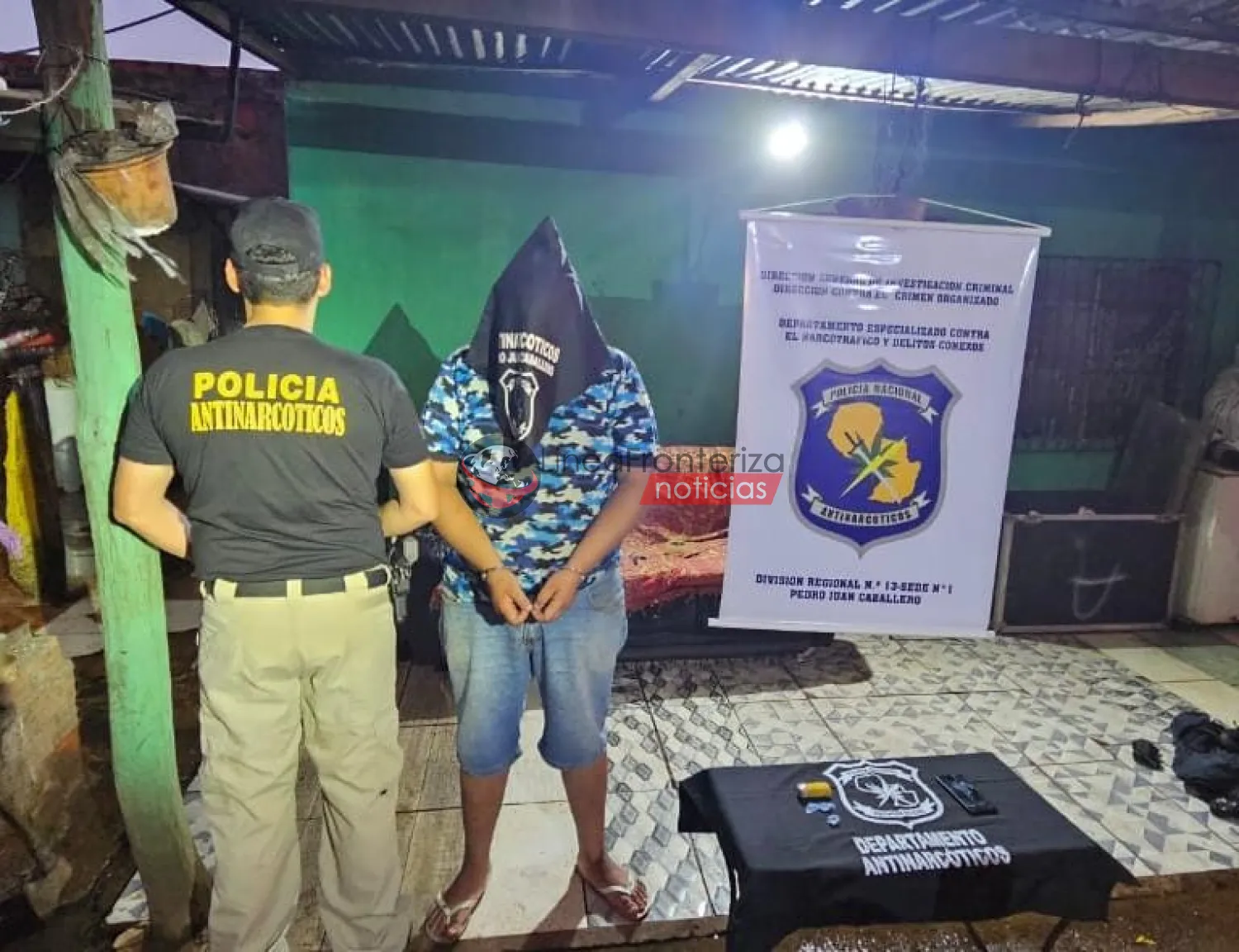 Allanamiento en Pedro Juan Caballero deja un detenido y la incautación de cocaína y marihuana