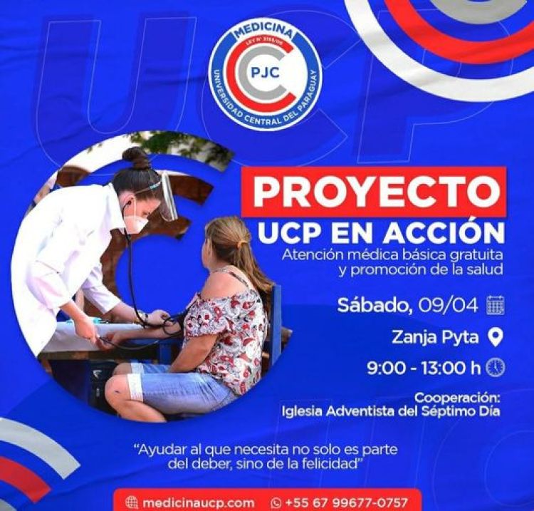 Atención médica gratuita en la ciudad de Zanja Pytã.