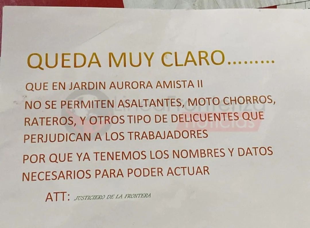Amenaza atribuida a supuestos "Justicieros de la Frontera" en Pedro Juan Caballero