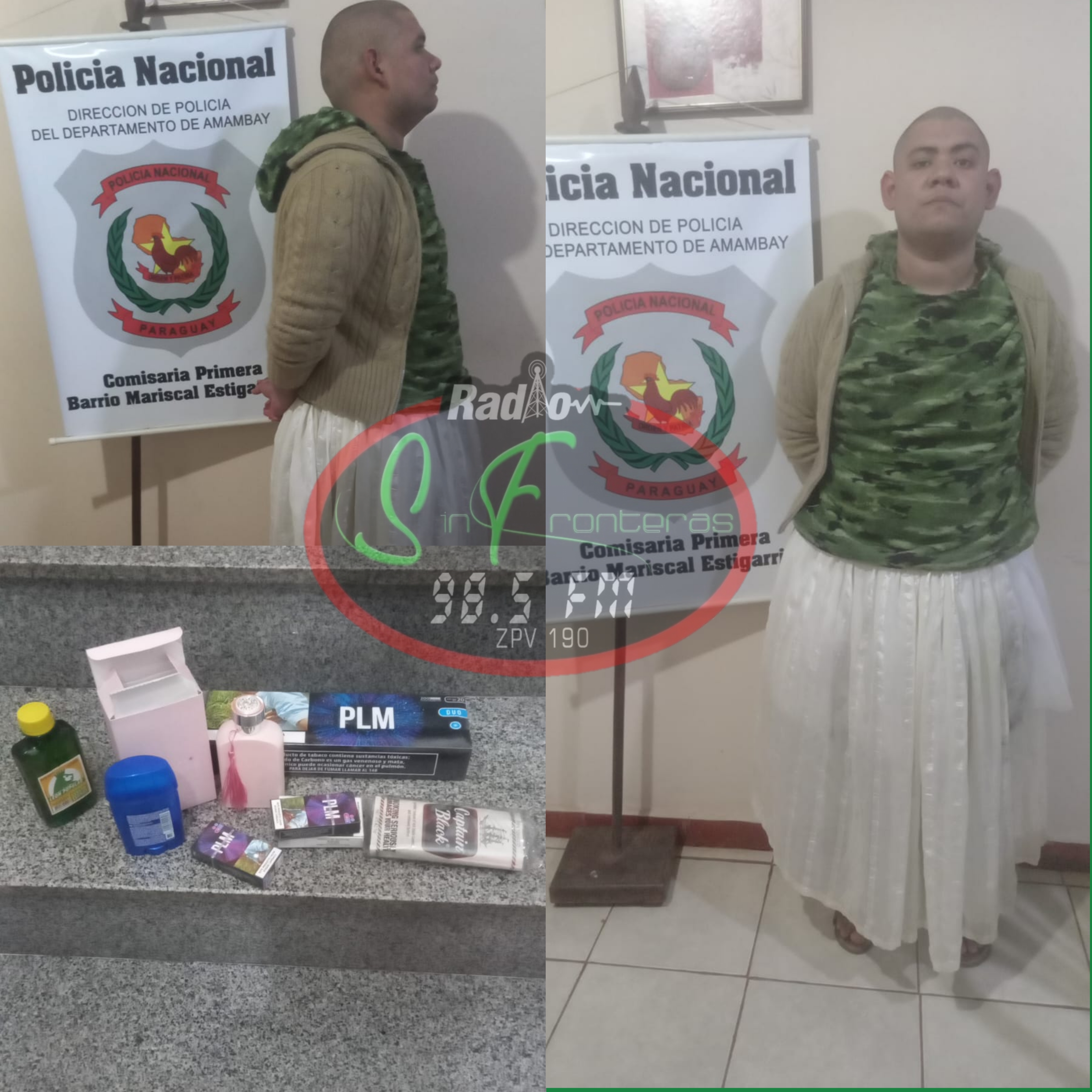 Brasileño intentó salir de un supermercado llevándose mercadería sin pagar