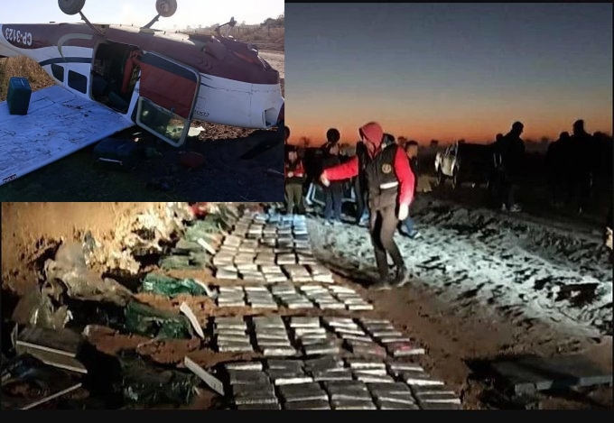 Cayó una avioneta narco en Chaco y encontraron más de 300 kilos de cocaína en su interior