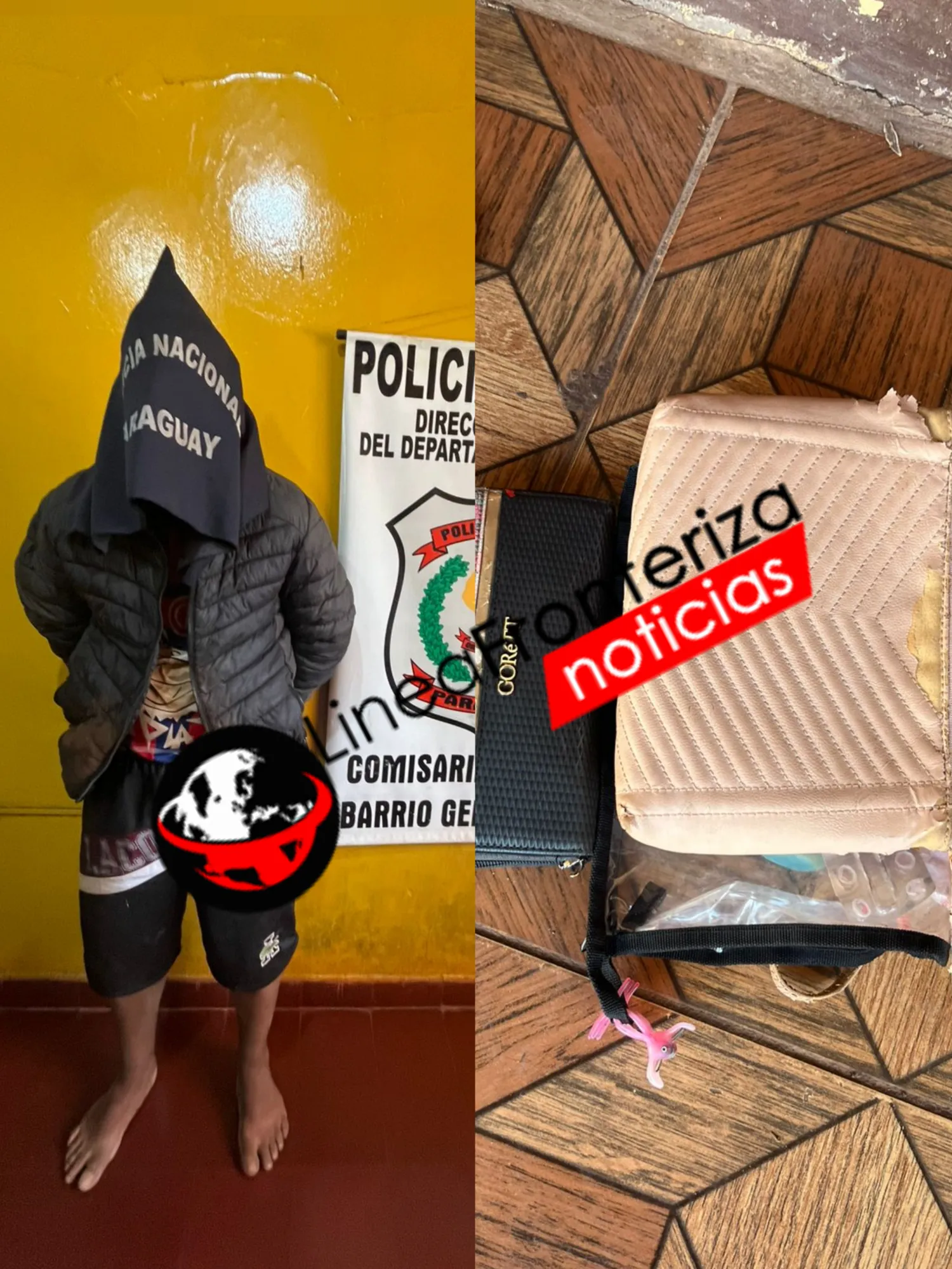APREHENDIDO EN FLAGRANCIA POR ROBO EN PJC