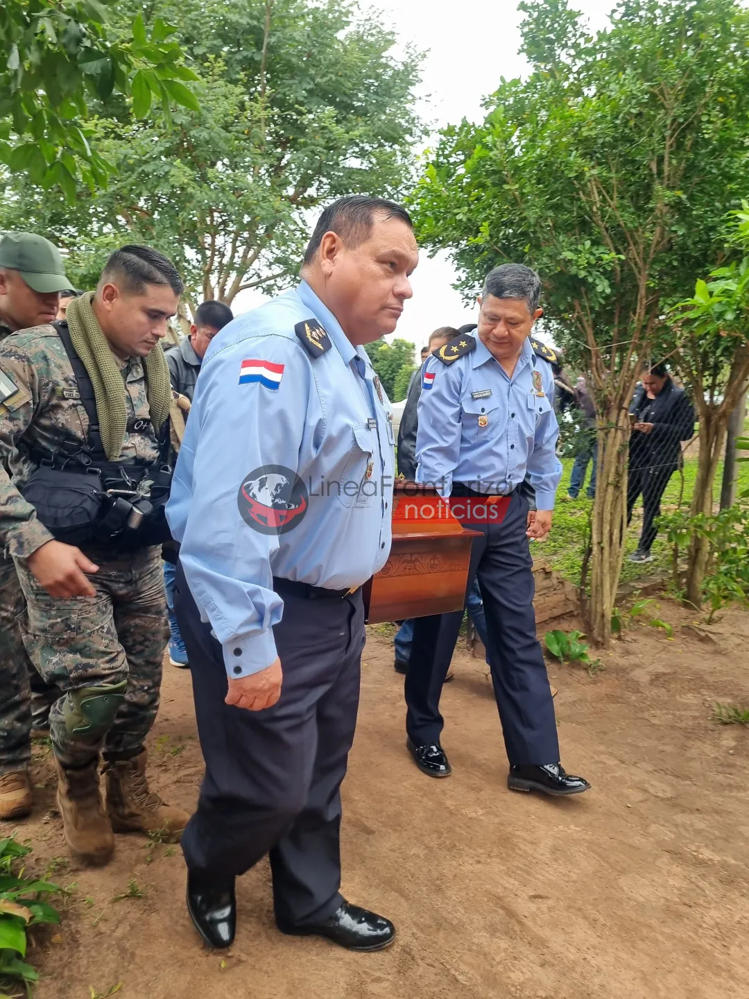 Despedida con honores al suboficial Vidal Sánchez Ramírez