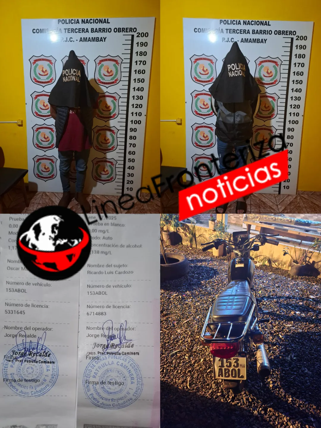 Fueron perseguidos y atrapados tras ignorar señales de tránsito y enfrentar a policías