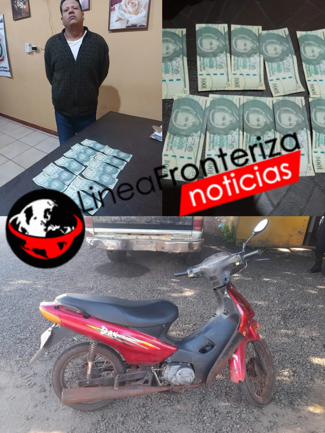 Detienen a brasileño con billetes falsos y órdenes de captura en su país