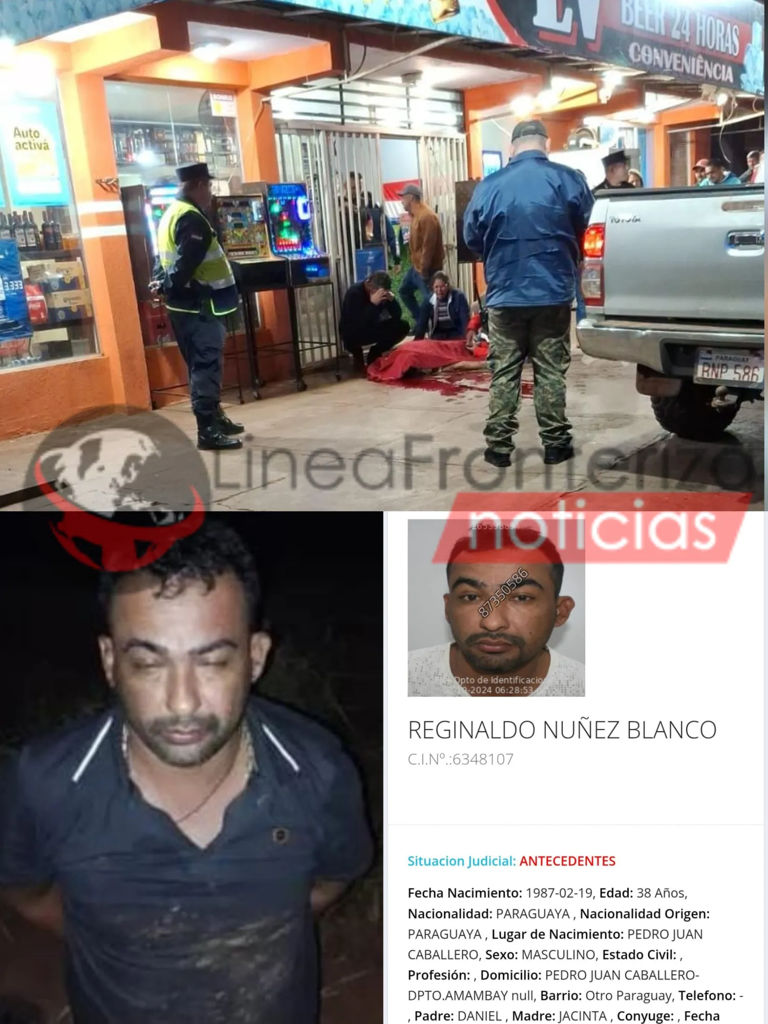 Hombre con historial criminal es ejecutado frente a bodega en Pedro Juan Caballero