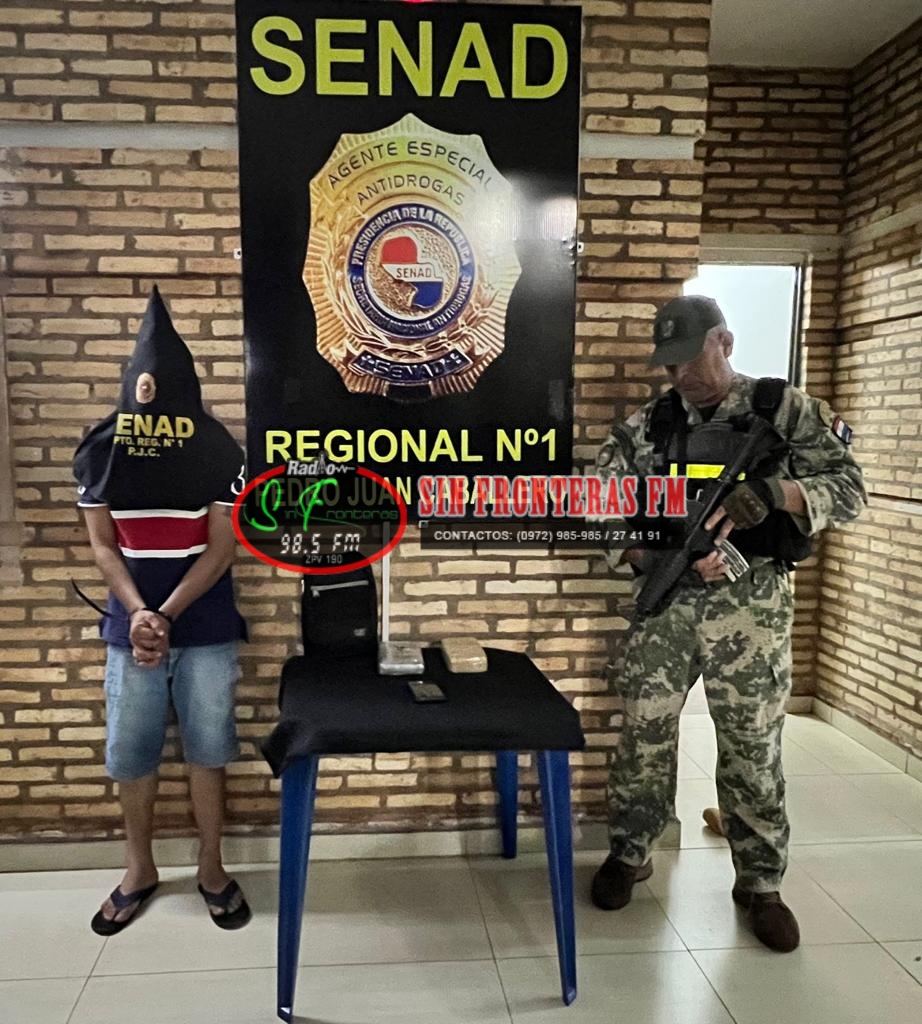 Interceptan delivery de narcomenudeo con paquetes de cocaína en Pedro Juan Caballero