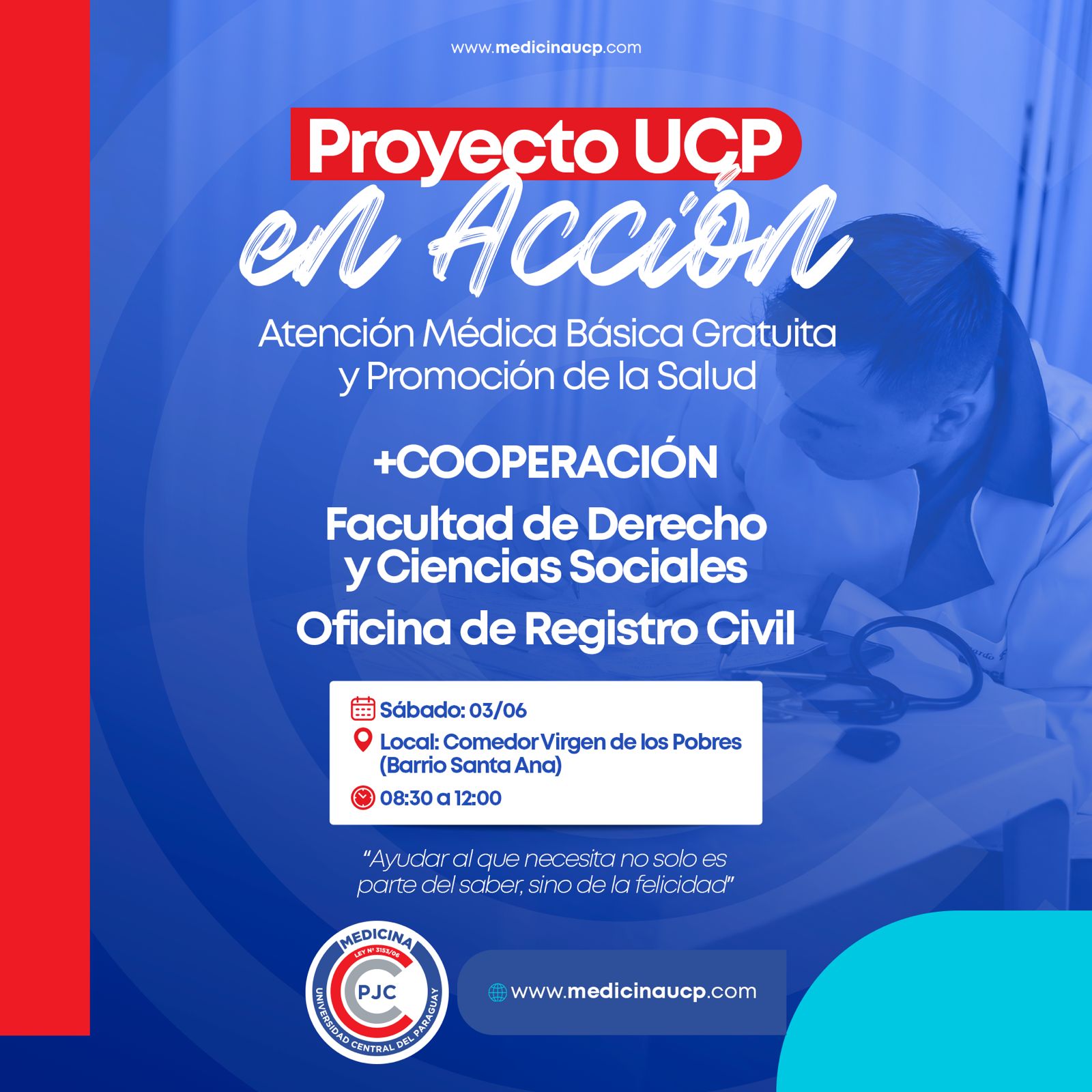 UCP: Santa Ana recibirá atención médica.