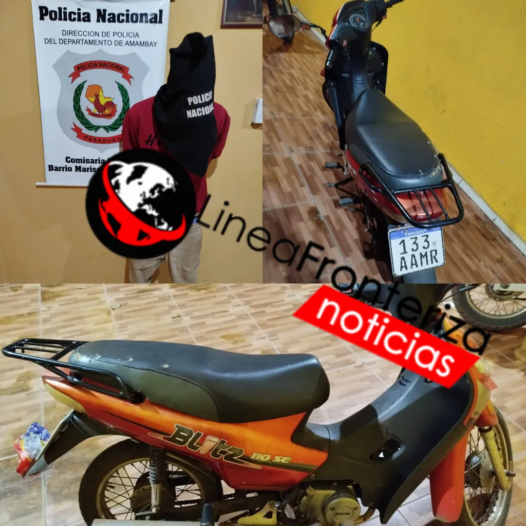 APREHENSIÓN DE PERSONA Y RECUPERACIÓN DE MOTOCICLETA HURTADA.