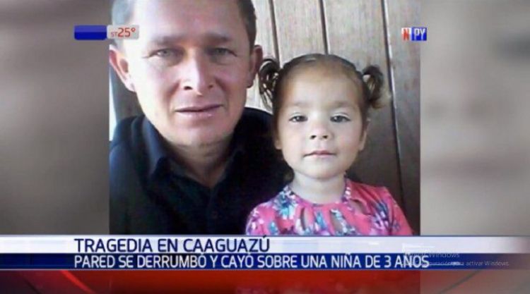 Niña de 3 años fallece luego de que se derrumbó una pared sobre ella