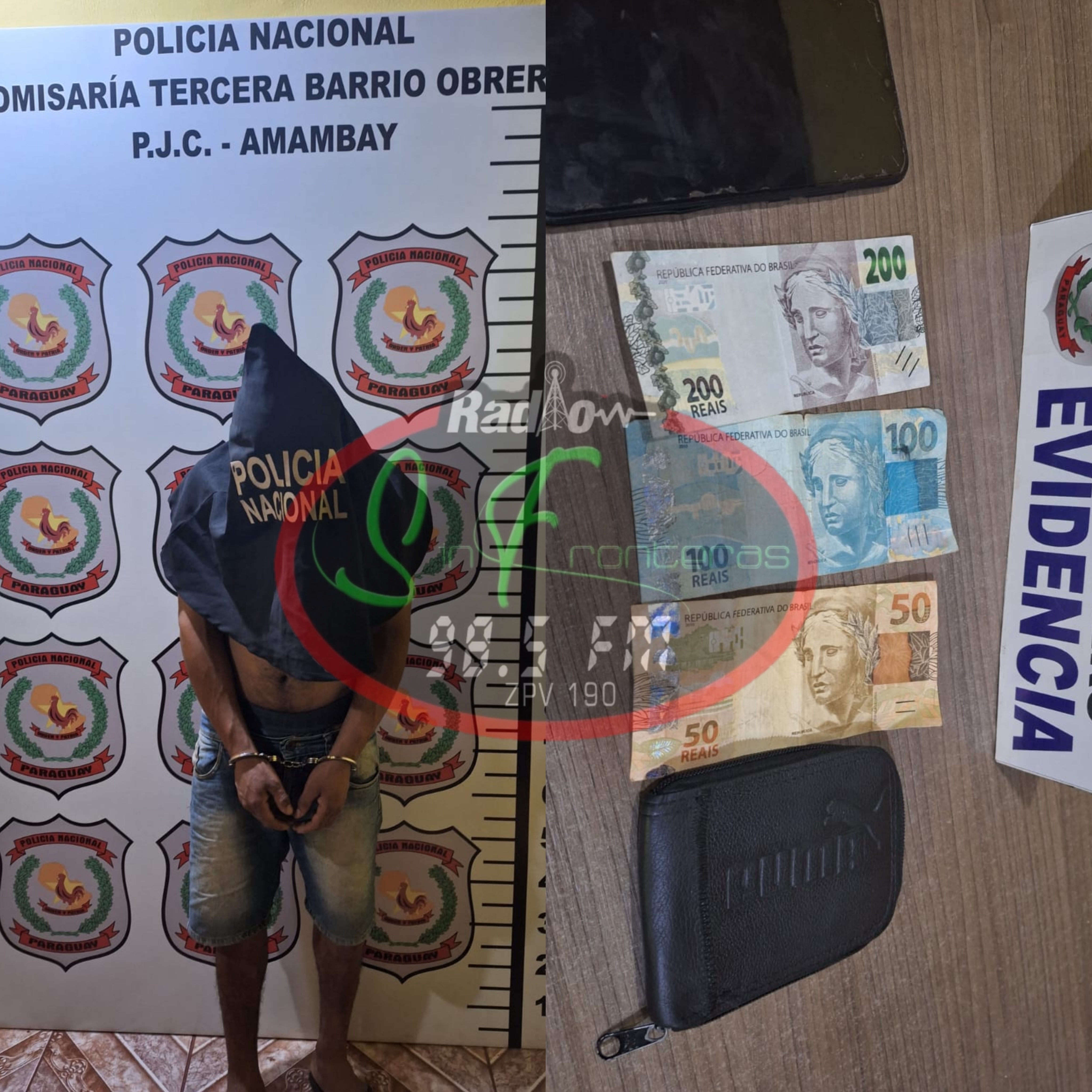 Hombre fue aprehendido con billetes falsos.