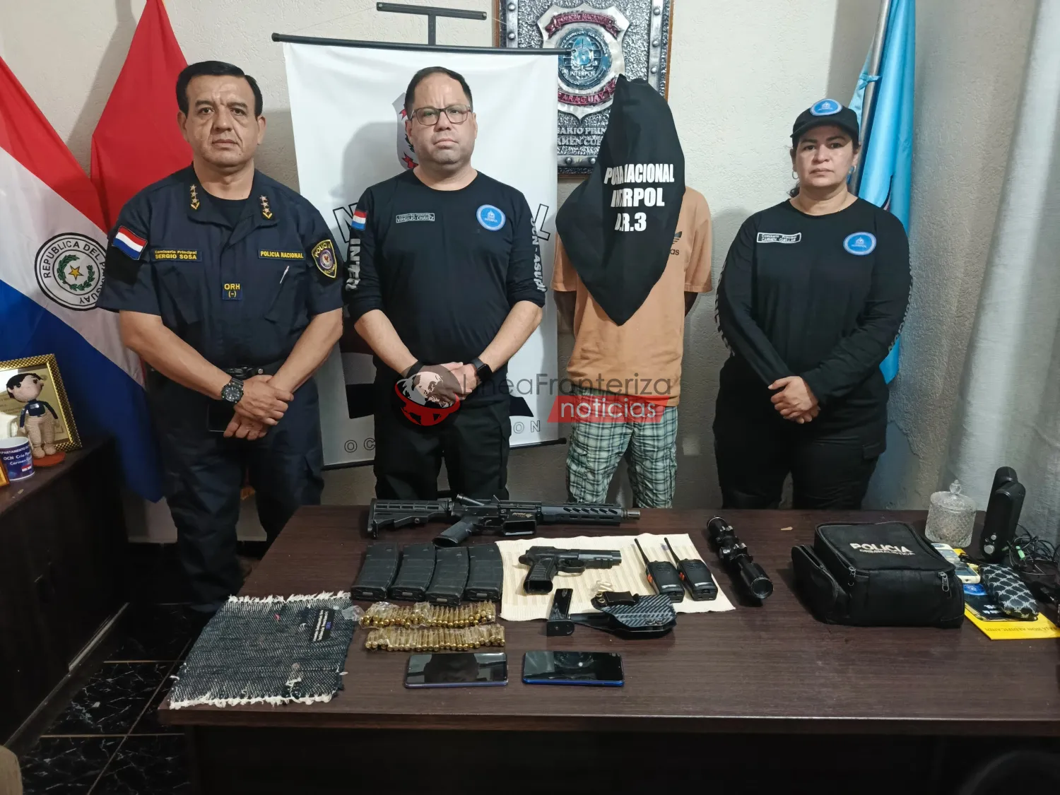 INTERPOL detiene a brasileño con fusil de guerra en Capitán Bado