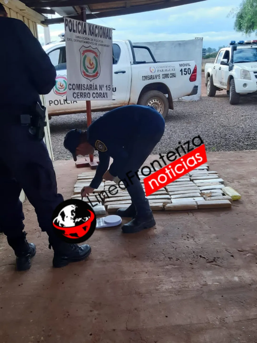 Hallan 65 panes de marihuana en un patio baldío en Cerro Cora’i