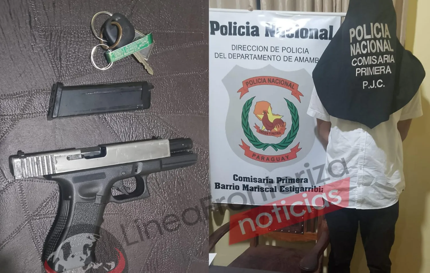Conductor alcoholizado fue aprehendido con una réplica de pistola Glock