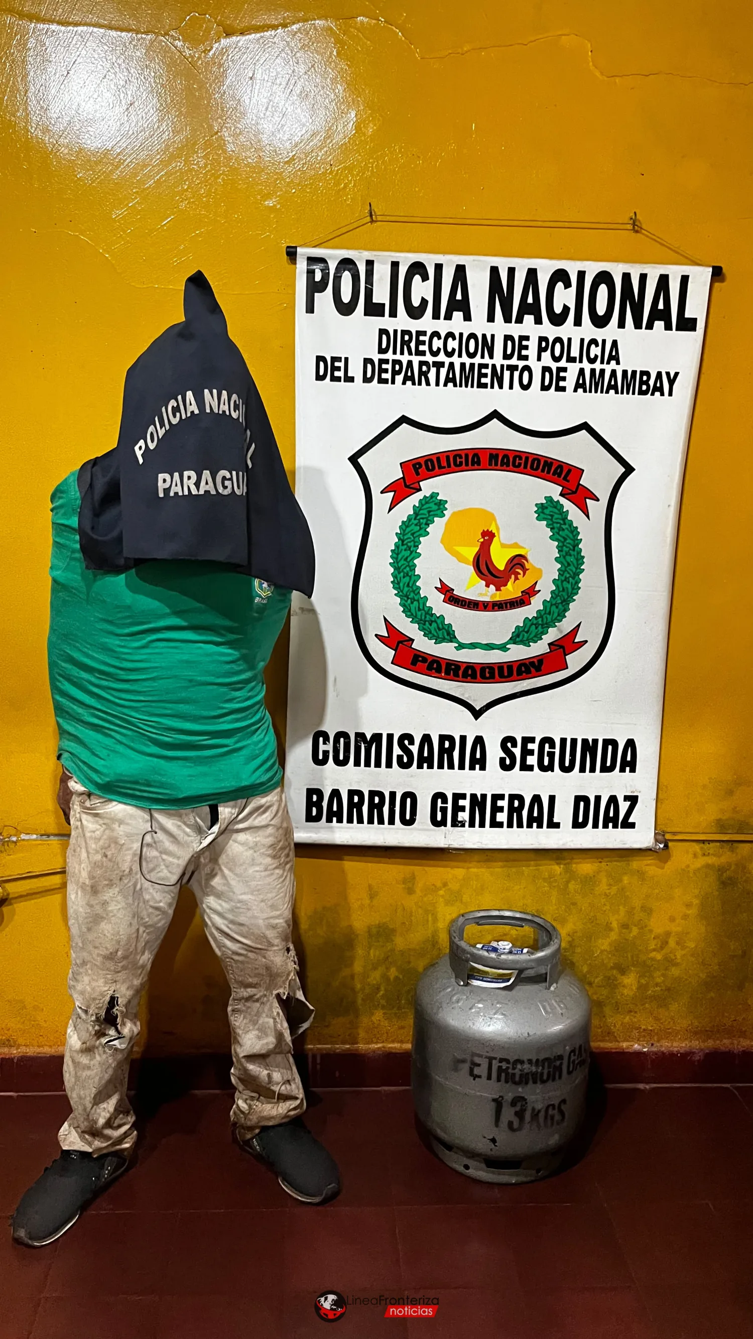 RECUPERAN GARRAFA HURTADA Y APREHENDEN A HOMBRE CON ORDEN DE CAPTURA