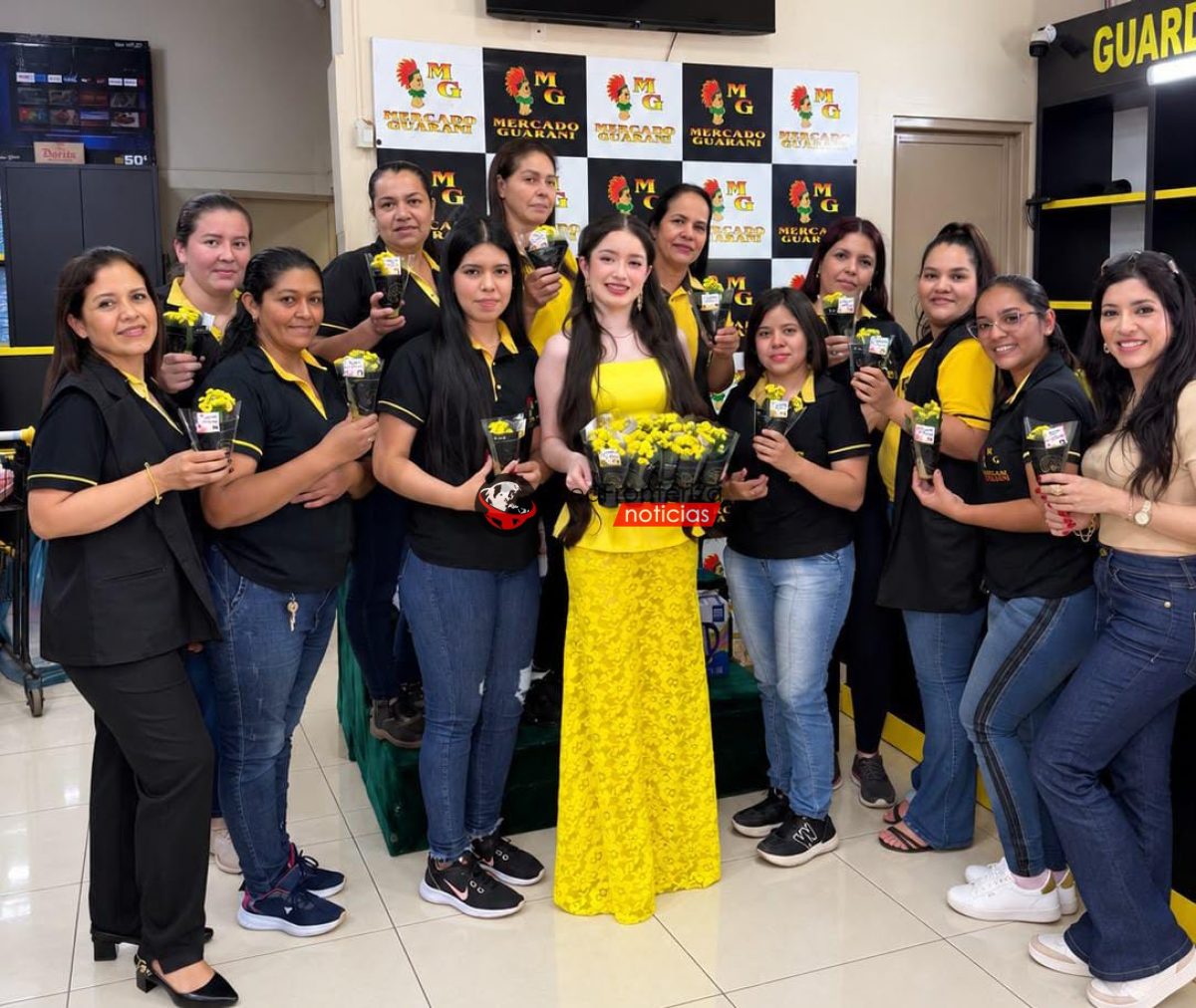 Mercado Guaraní agasajó a sus colaboradoras con flores amarillas