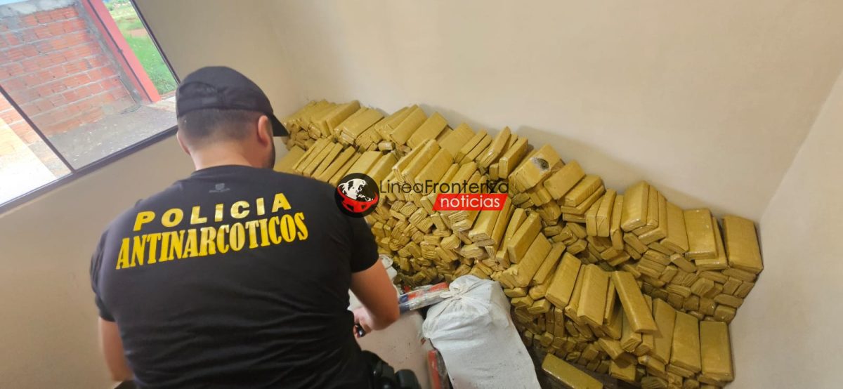 Incautan 793 kilos de marihuana durante allanamiento en Villa Estefan