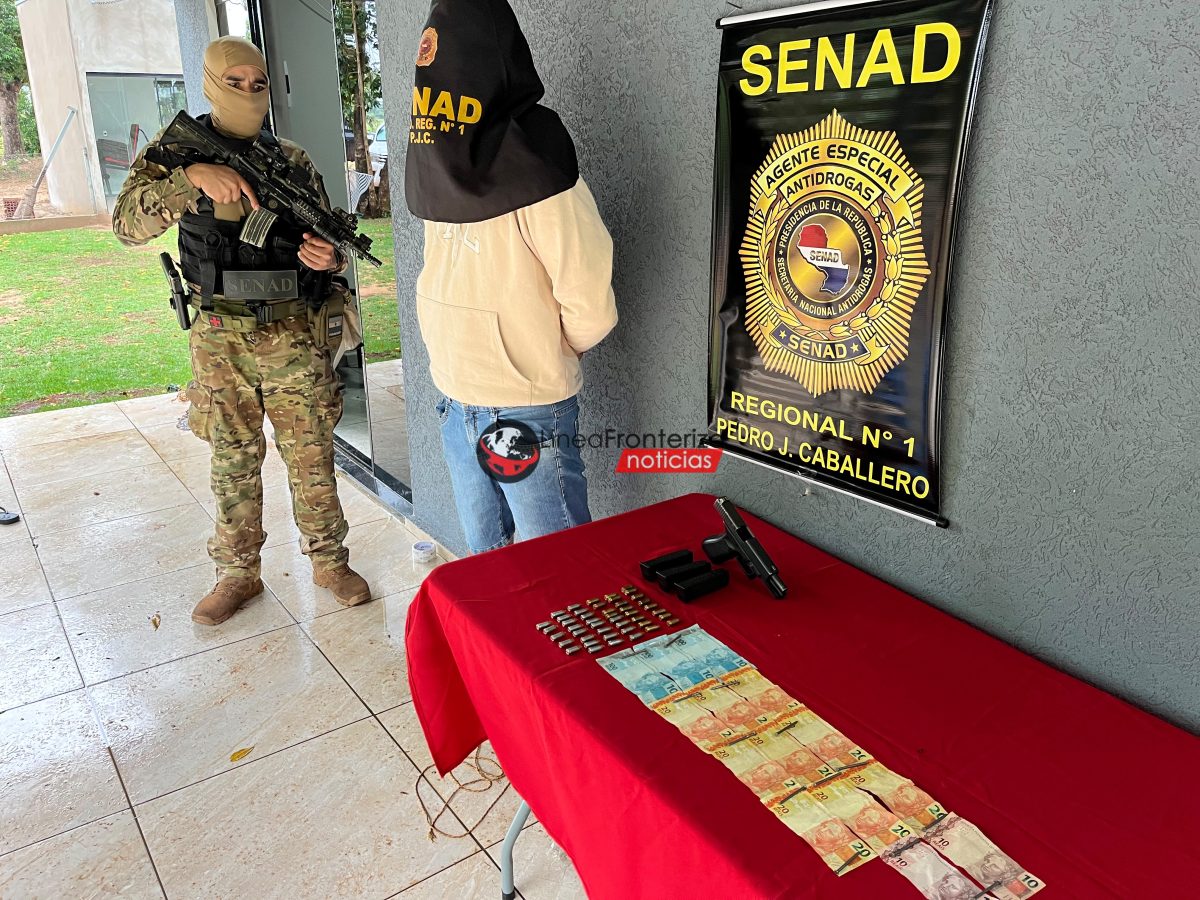 SENAD Y MINISTERIO PÚBLICO ALLANAN INMUEBLE EN CAPITÁN BADO Y DETIENEN A BRASILEÑO CON ORDEN DE CAPTURA