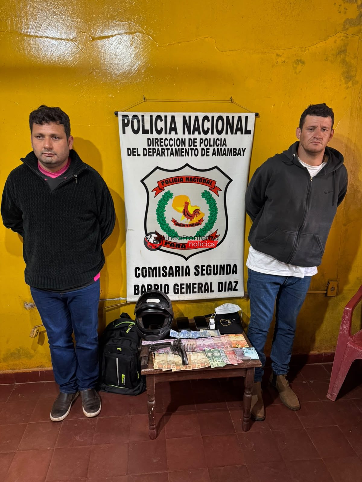 DOS APREHENDIDOS TRAS ASALTO A SANA FARMA: INCAUTAN DOS ARMAS Y DOS MOTOCICLETAS