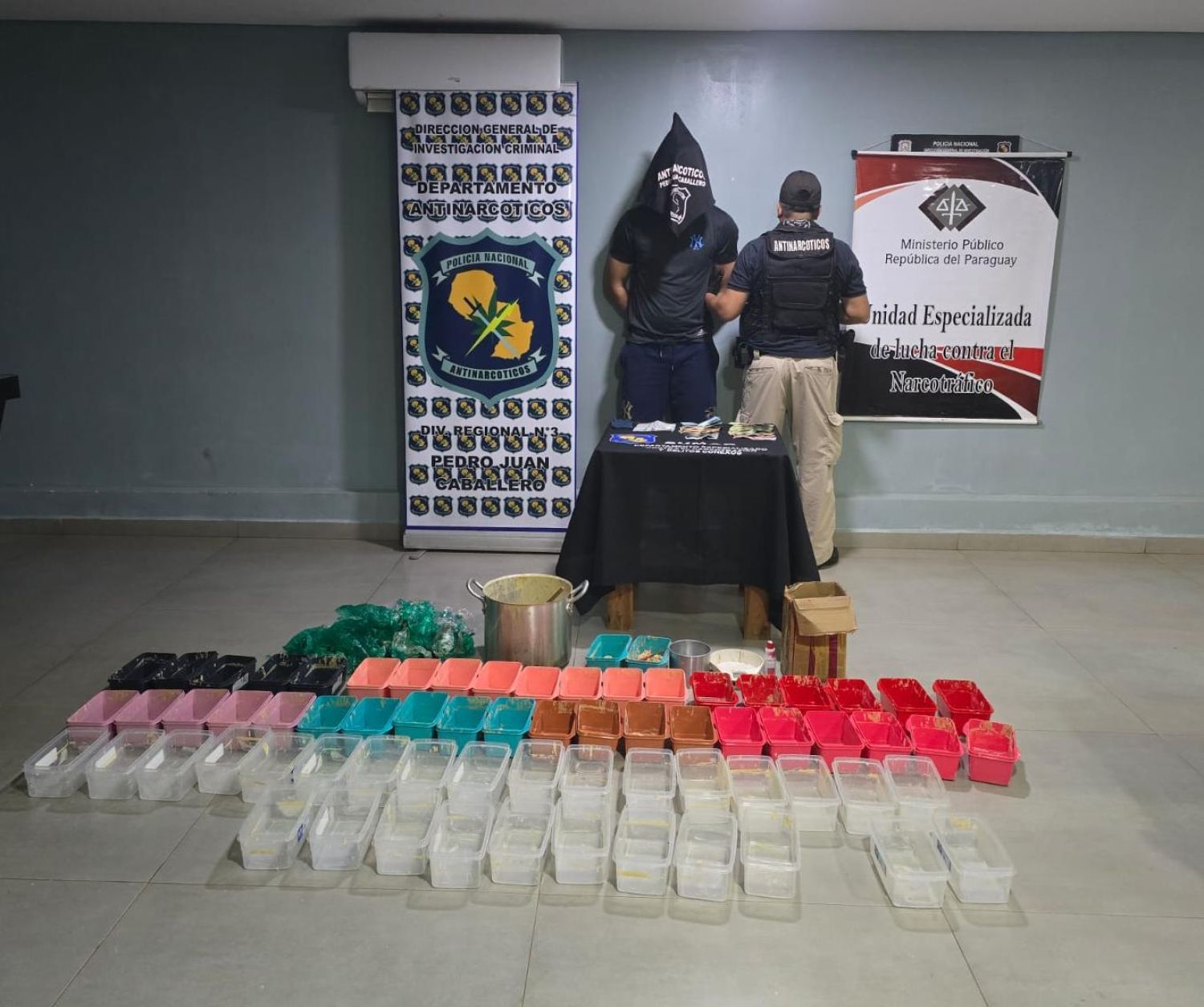 Allanamiento en Pedro Juan Caballero: desmantelan presunto laboratorio de drogas y detienen a un brasileño