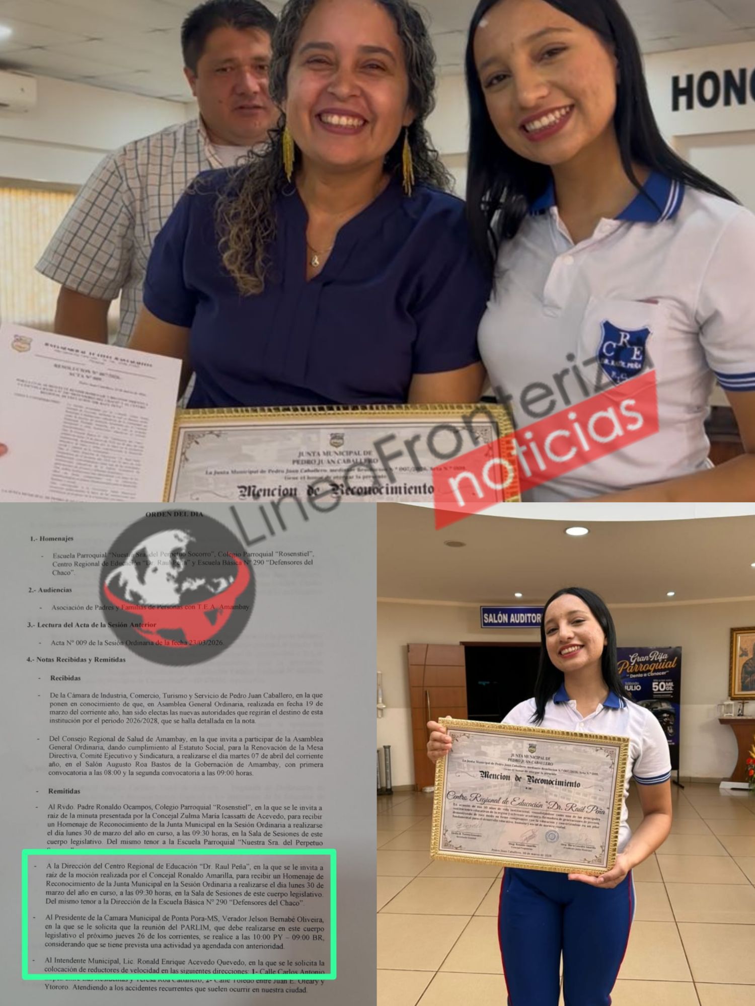 Reconocen al CRE por su cincuentenario en la Junta Municipal